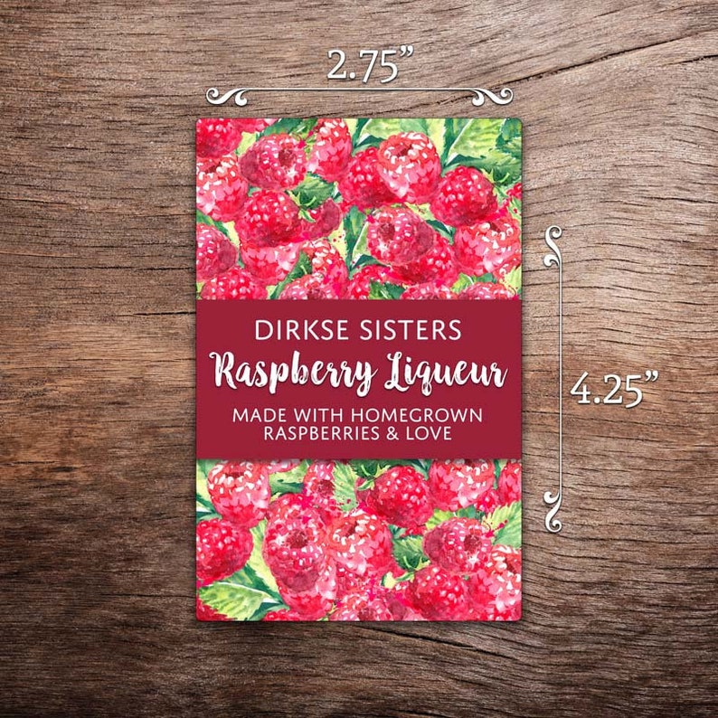 Customized Raspberry Jam Canning Label Raspberry Jelly Watercolor Style Canning Jar Label Wide Mouth & Regular Mouth image 7