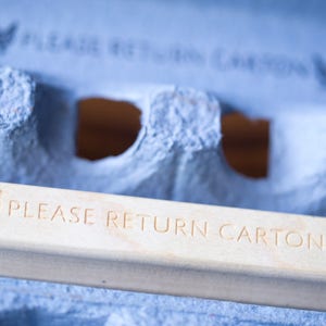 Please Return Carton Stamp - Fits Any Carton - Chicken Egg Carton Stamp