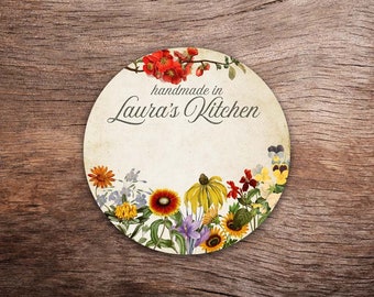 Personalized Write-In Labels - Floral Garden - All Text is Customizable