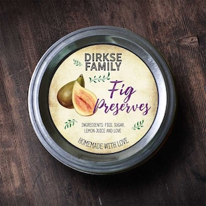 Custom Fig Canning Labels