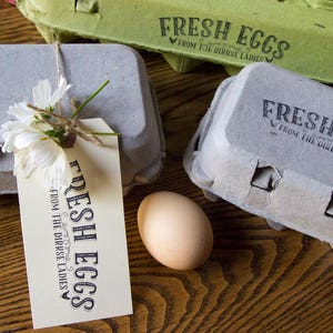 Customizable Egg Carton Stamp - Fresh Eggs - Fits all Carton Sizes