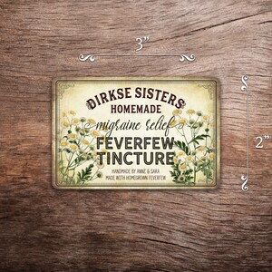 Customized Label Feverfew Extract, Feverfew Tincture, Label All Text is Customizable Horizontal 3 x 2 inches