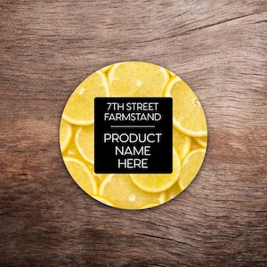 Customizable Lemon Labels - Premium Printed Labels for Lemon Marmalade, Limoncello, Household Cleansers and Body Care