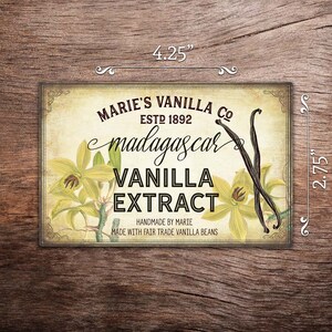 Customized Homemade Vanilla Extract Label All Text is Customizable image 5