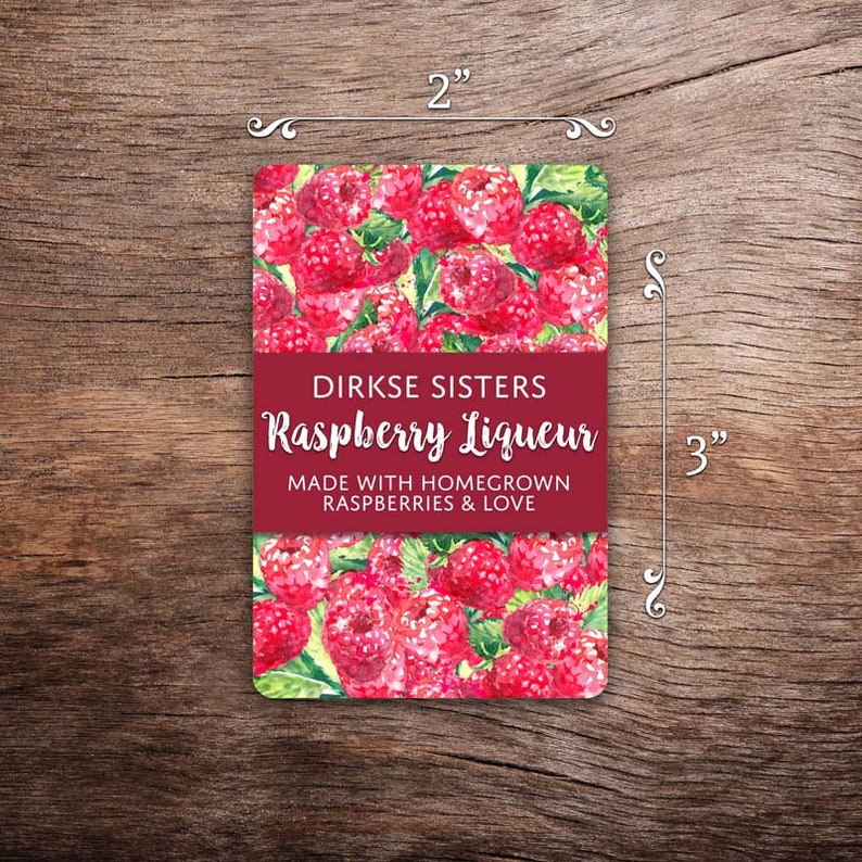 Customized Raspberry Jam Canning Label Raspberry Jelly Watercolor Style Canning Jar Label Wide Mouth & Regular Mouth image 5