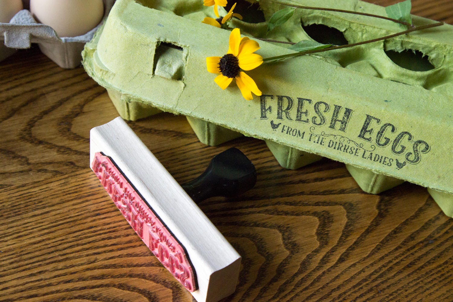 Customizable Egg Carton Stamp Fresh Eggs Fits All Carton Etsy