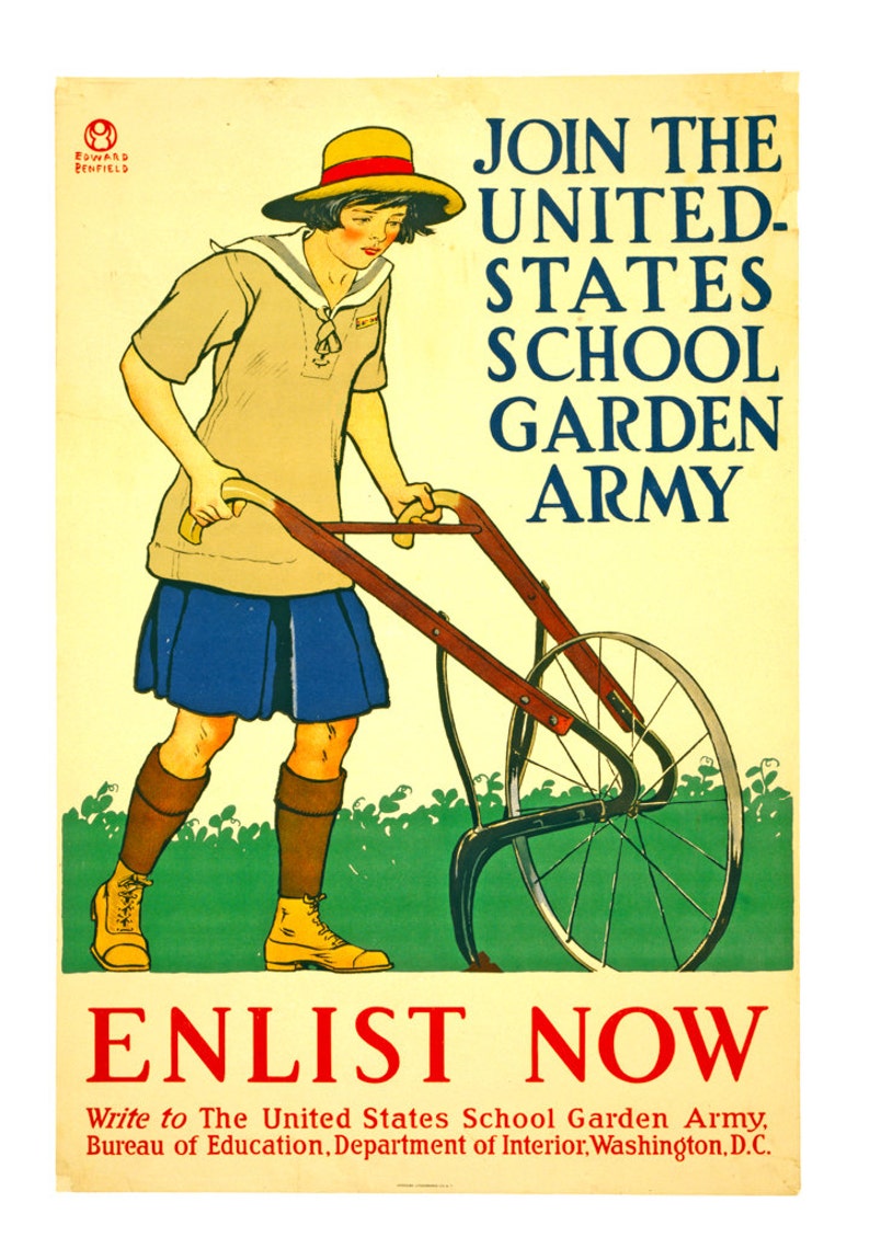 Join The United States School Garden Army Enlist Now Etsy