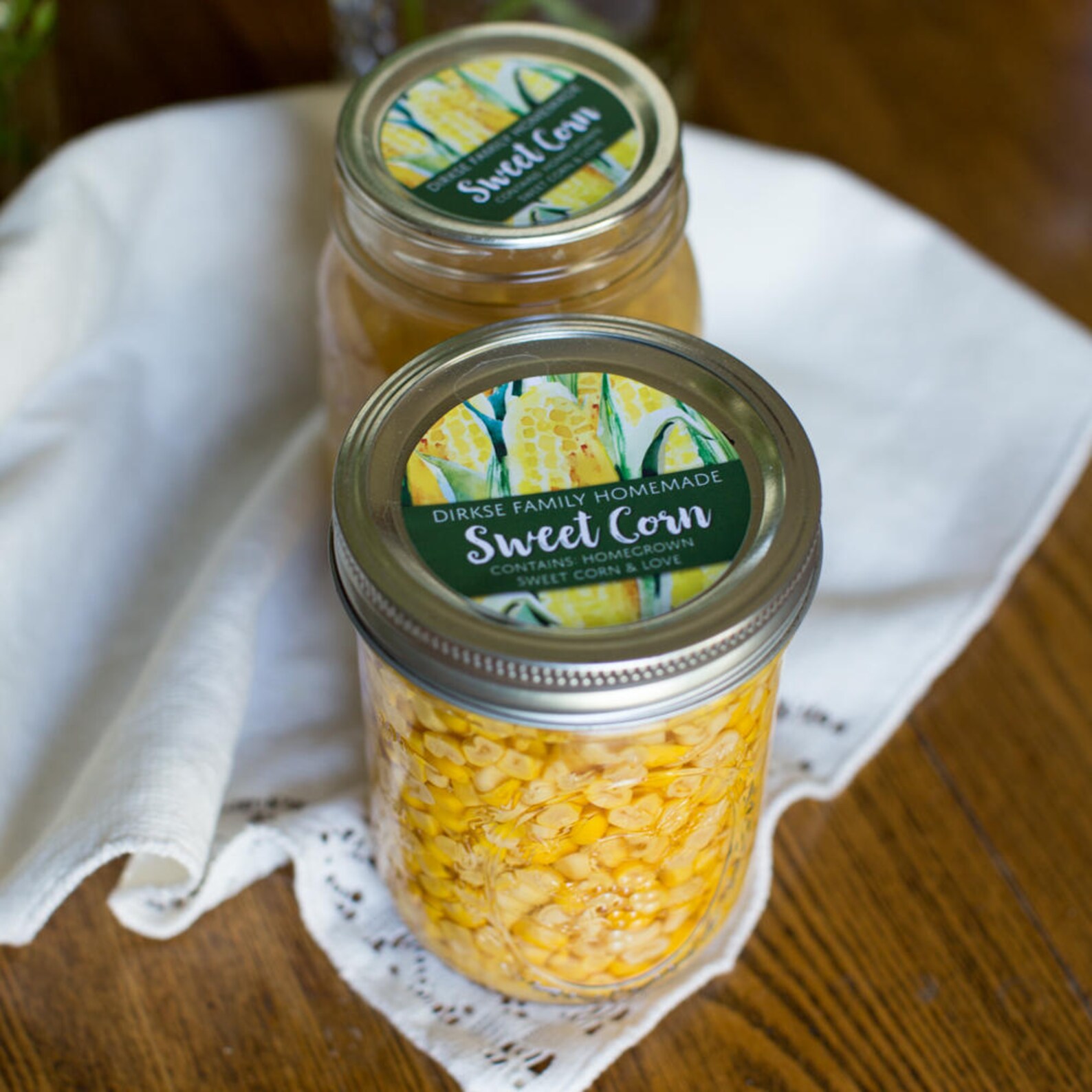 Customized Corn Canning Label Custom Sweet Corn Labels Etsy