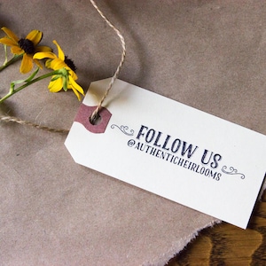 Follow Us Stamp - Customizable - Social Media Stamp