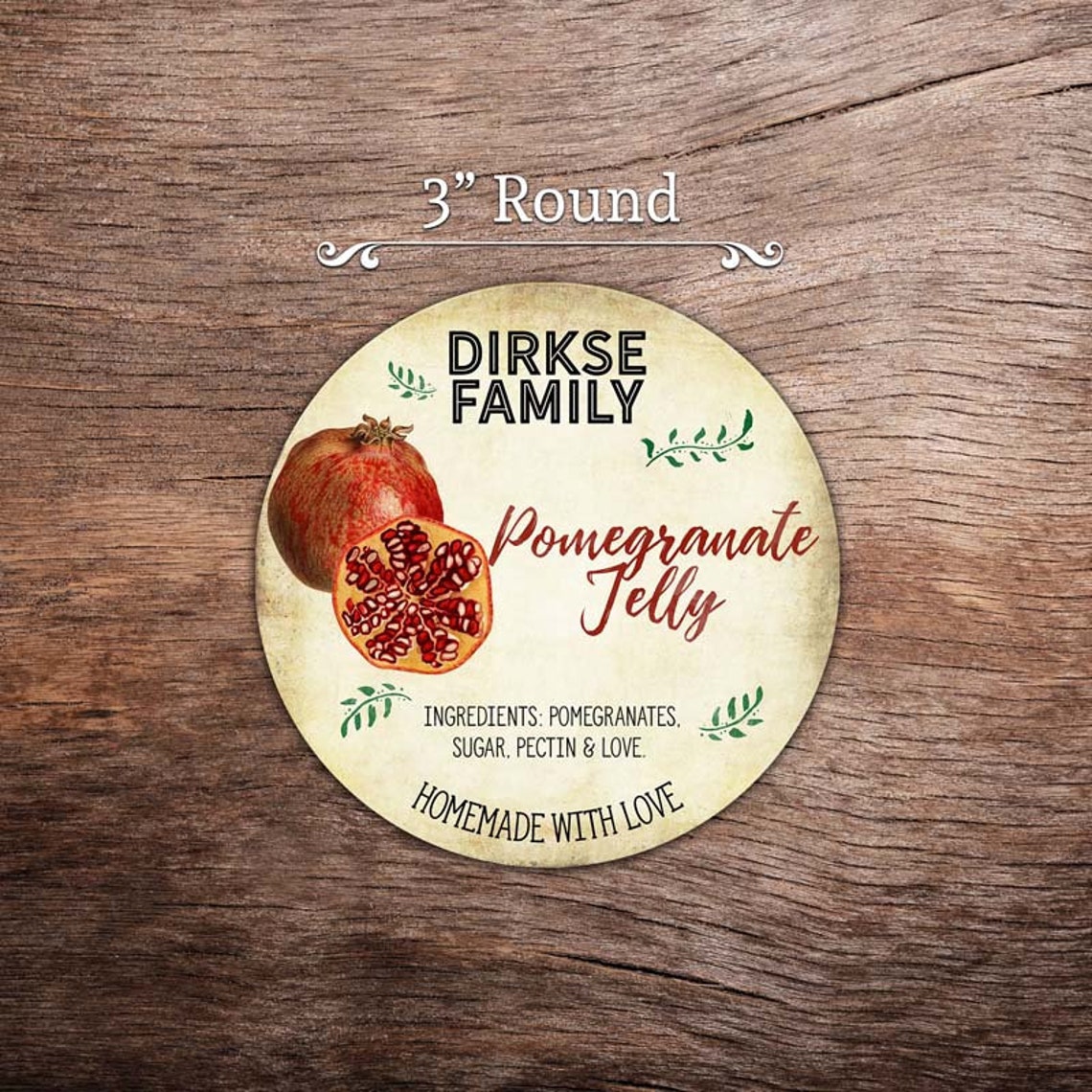 Customized Label Pomegranate Jam Jelly Preserves Canning - Etsy