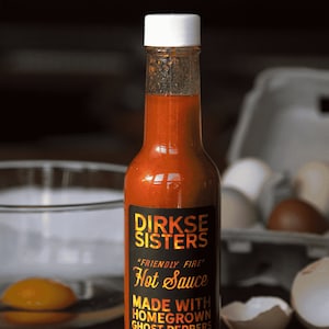 Customized Hot Sauce Label - All Text is Customizable - Homemade Salsa - Habanero Sauce - Flames on Black Background