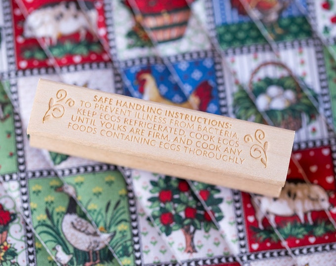 Egg Carton Stamp FDA Safe Handling Instructions Food Safety Warning