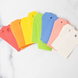 Multicolor Hang Tags - Small - 2 3/4 x 1 3/8&quot; (#1) - Pack of 10