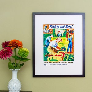 Pitch in and Help! Join the Women&#39;s Land Army of America - Vintage Poster Reproduction