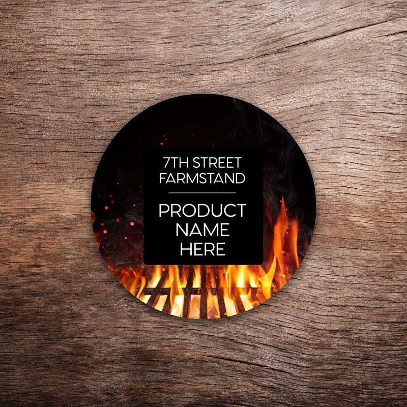 Customizable BBQ Labels - Premium Printed Labels for Barbecue Sauce, Spice Rubs, Grilling Marinades, Jerky, Smoked Flavorings and BBQ Sauces