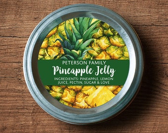 Pineapple Canning Label - Watercolor