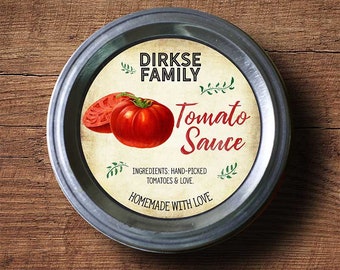 Customizable Tomato Canning Labels