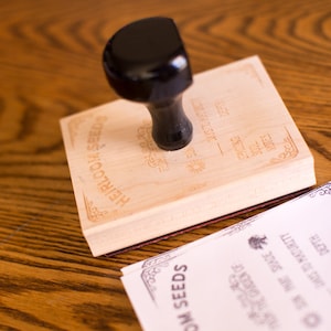 Heirloom Seed Packet Stamp - Make your own Seed Packets