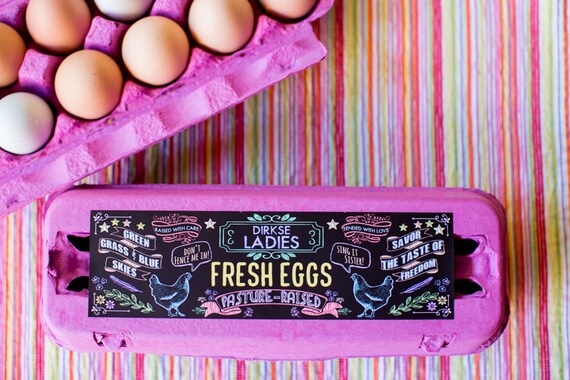 Custom Egg Carton Labels Chalkboard Style Customizable - Etsy