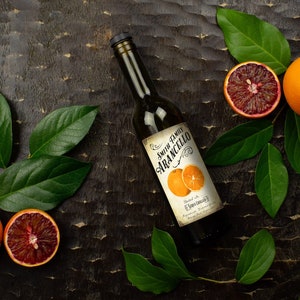 Customized Label Arancello, Orange Liqueur Label for Your Homemade Liqueurs Vintage Style image 1