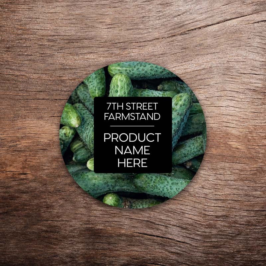 Customizable Pickle Labels - Premium Printed Labels for Cucumber ...