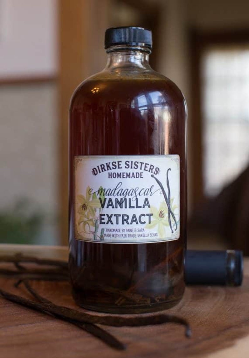 Customized Homemade Vanilla Extract Label All Text is Customizable image 1