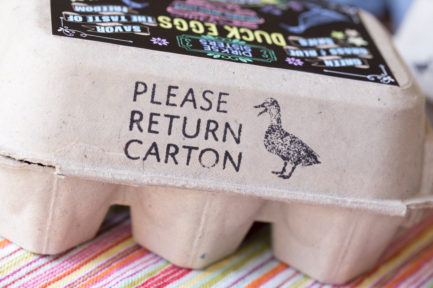 Farm Fresh Duck Egg Carton Perpetual Calendar Date Gathered Square
