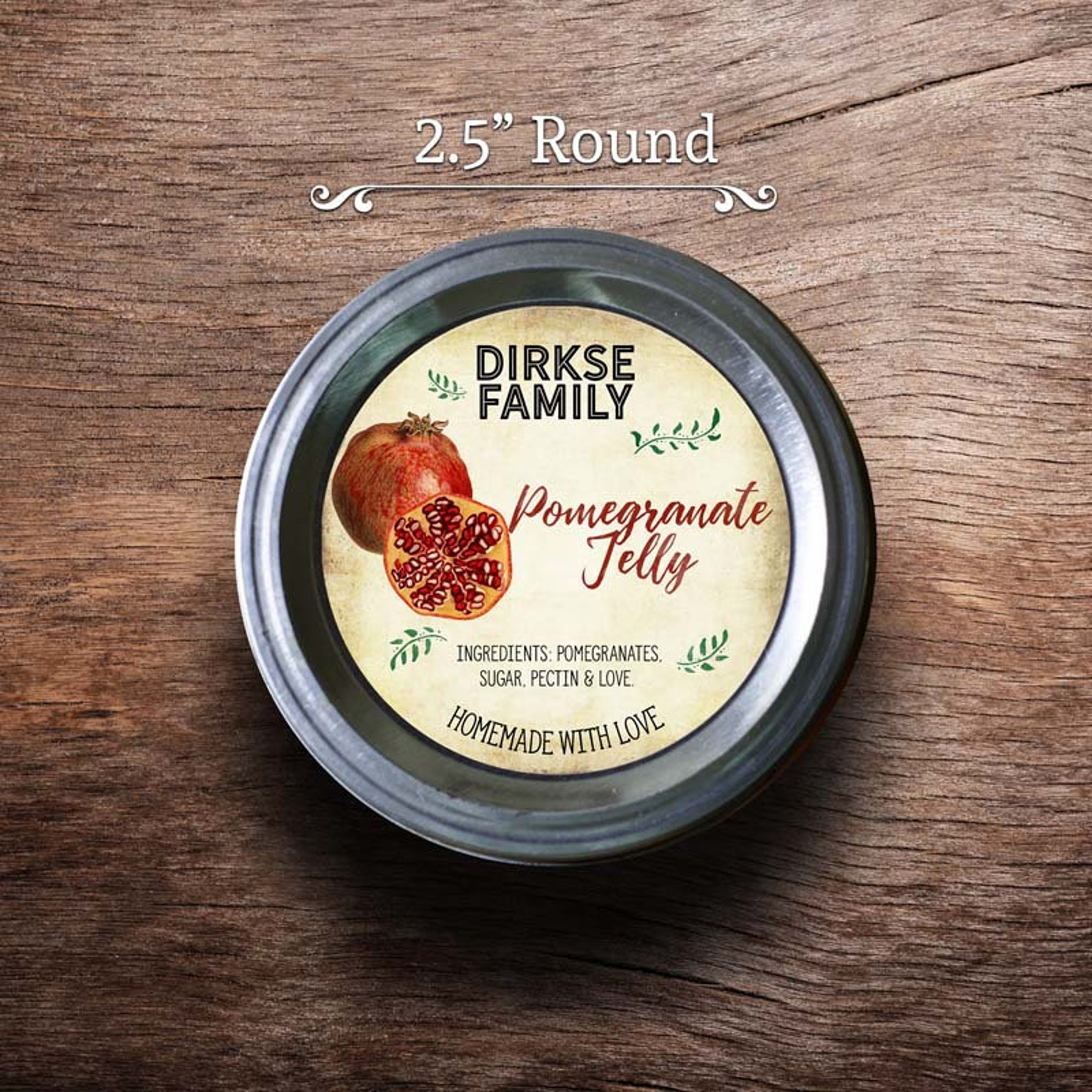 Customized Label Pomegranate Jam Jelly Preserves Canning - Etsy
