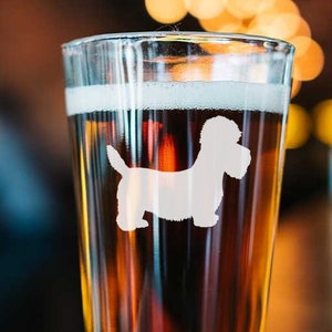 Bichon - Dog - Engraved Glassware - Pint - Pilsner - Customized - Personalized - Your Name