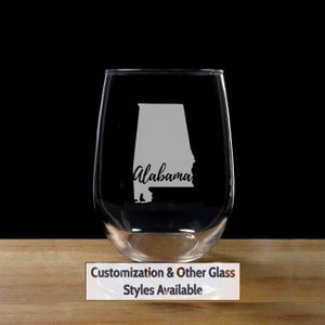 Alabama Glass, State Outline, Engraved Pint, Etched, Whiskey, Personalized,  Customized - Etsy