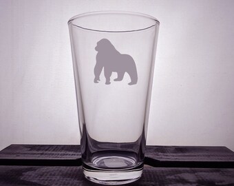 #RIPHarambe Harambe Etched Shot Glass Gorilla Shots for Harambe Memorial RIP Harambe Shot Glass