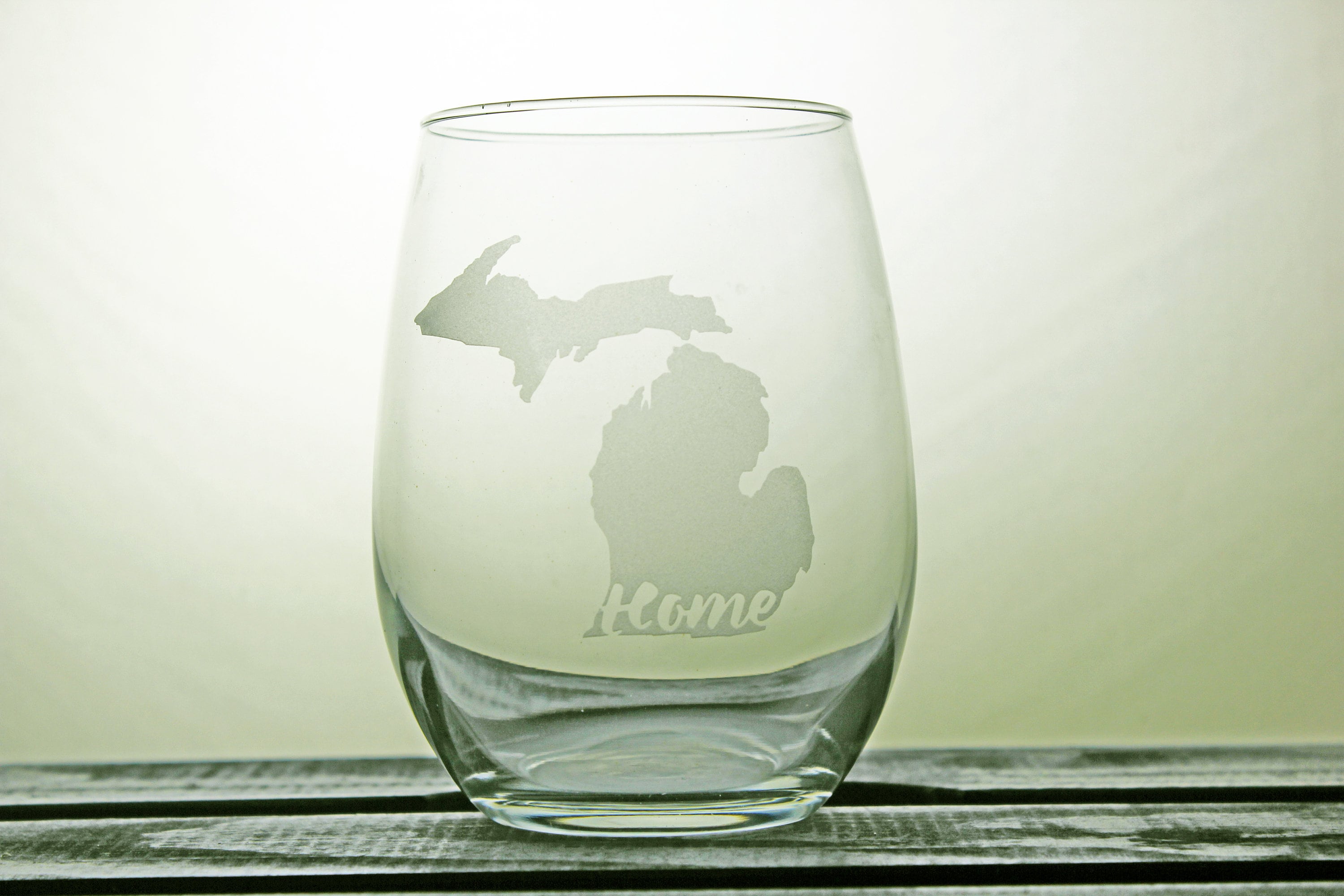 Michigan is Home MI Mitten State Glassware Wine Glass Etsy UK