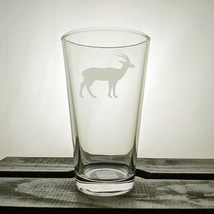 Antelope Glass - Pint - Pilsner - Engraved - Personalized - Customized - Africa - Safari - Animals - Gift Ideas - Gifts for Him