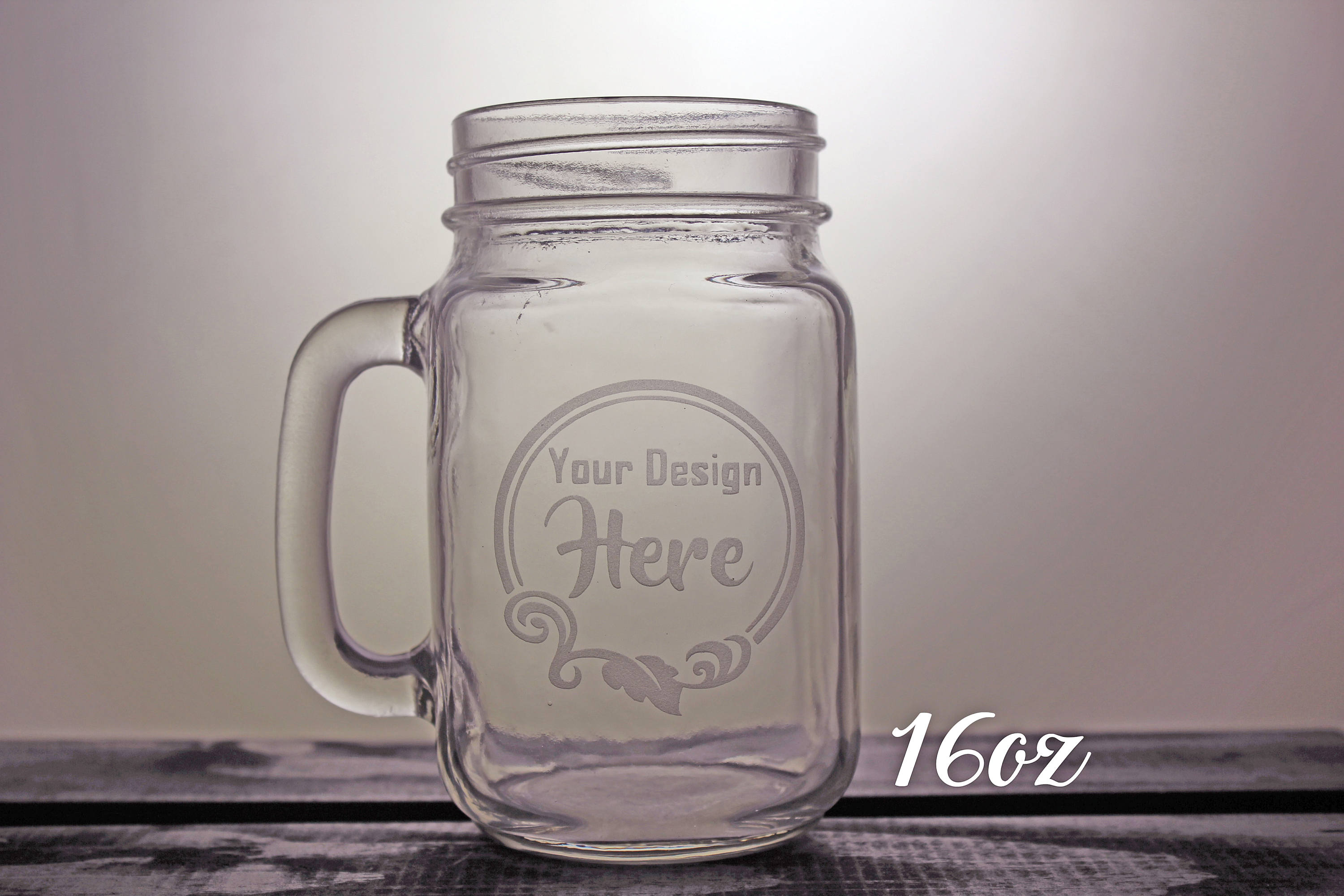 Custom Mason Jar Handle Designed Glassware Wedding Gifts Etsy