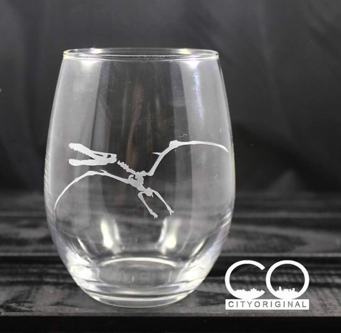 Dinosaur Wine Glass Set Dino Glassware Trex Stegosaurus | Etsy