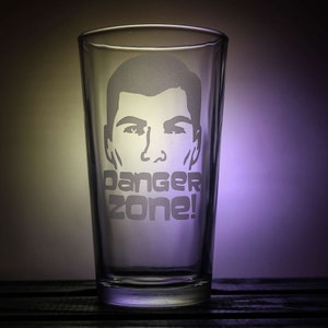 Archer Danger Zone Glass - Etched Glassware - Wine Glass - Pint Glass - Pilsner Glass - Gifts - Gift Ideas - Gifts for him - Gifts for her