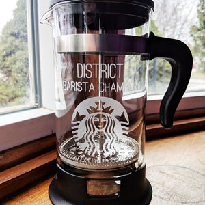 French Press - Personalized - Coffee Maker - Etched - Your Design - Corporate - Company Gift - Gift Ideas - Engraved - Gifts for Her