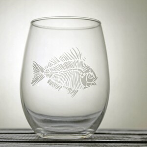 Fish Fossil - Wine Glass - Pint - Pilsner - Ancient - Extinct - Gift Ideas - Gifts for Him - Gifts for Her - Science - Customized