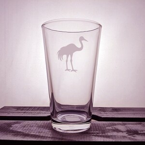 Crane Glass - Bird - Avian - Pint - Pilsner - Your Name - Wetlands Glassware - Personalized - Customized - Custom - Personal - Gift Ideas
