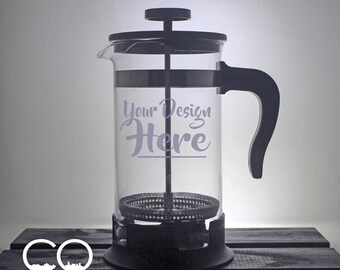 French Press - Personalized - Coffee Maker - Etched - Your Design - Corporate - Company Gift - Gift Ideas - Gifts for Him - Gifts for Her