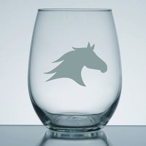 Horse Glass, Equestrian Glassware, Hunter Jumper, Pint, Pilsner, Stock Seat, Western, Engraved, Personalized, Customized