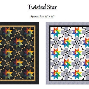 Twisted Star Quilt Pattern