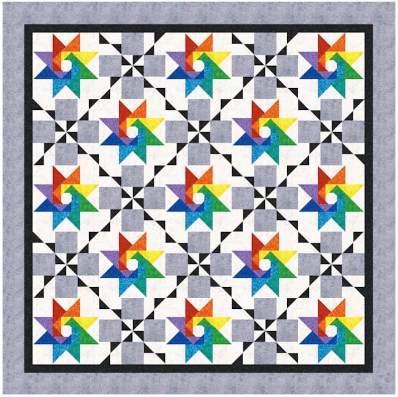 Twisted Star Quilt Pattern Etsy