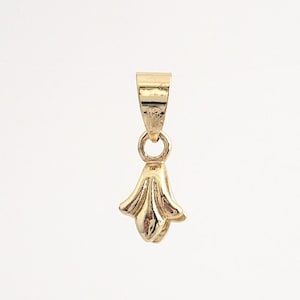 Pinch Bails (Pkg 5, 10 or 15) Gold Fleur-de-lis - Medium - Plated Pendant Bail -  Findings for Jewelry Making - Connectors - Hangers (92-G)