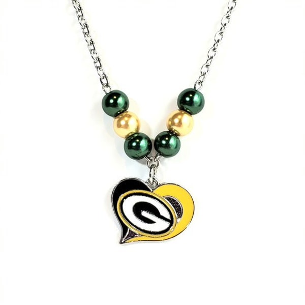 thumbnail image 2 of Green Bay Packers Football Pendant Charm - Hook Or Euro Bead Style 2 of 5