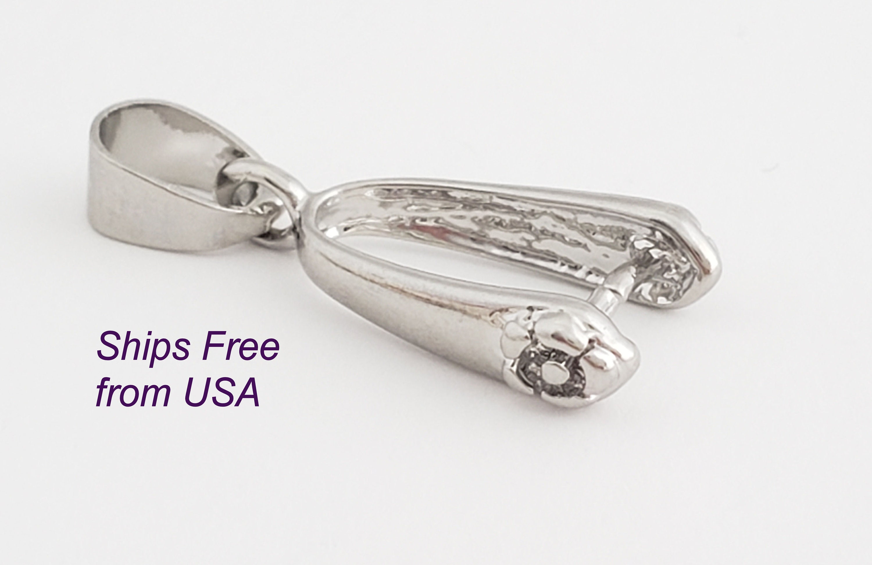 Pinch Bails qty 5 or 10 Antique Silver Color With Flower Etsy UK