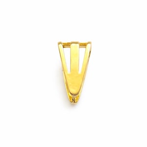 Pinch Bails Gold Color Triangle - Large (Qty 5-15) Ships from USA (791-G)