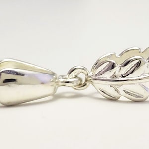 Pinch Bails - Bright Silver Decorative Pendant Bails (Pkg of 5-15) Findings for Jewelry Making - Connectors - Hangers (11-BS)