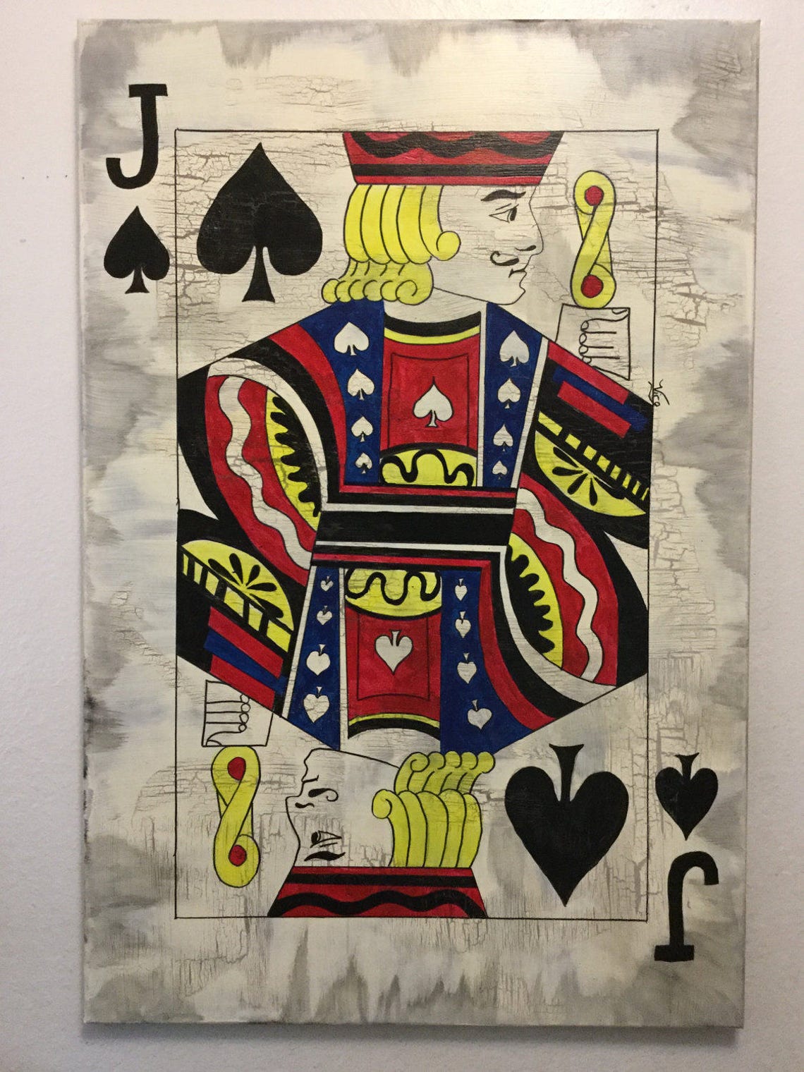 Playing Card Art JACK of Clubs Poker Decor Royalty Card Deck | Etsy