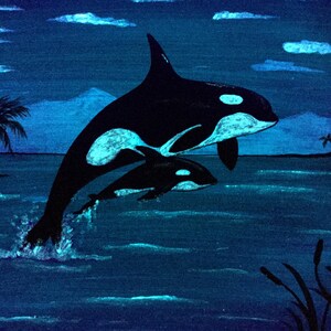 Dolphin Beach Glow In The Dark Ready To Ship Original Painting Etsy Dolphin Beach Glow In The Dark Ready To Ship Original Painting Etsy